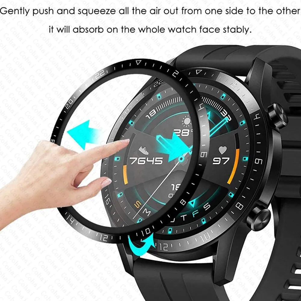 Titan Smartwatch Accessories - Vidrio templado con borde curvo 20D
