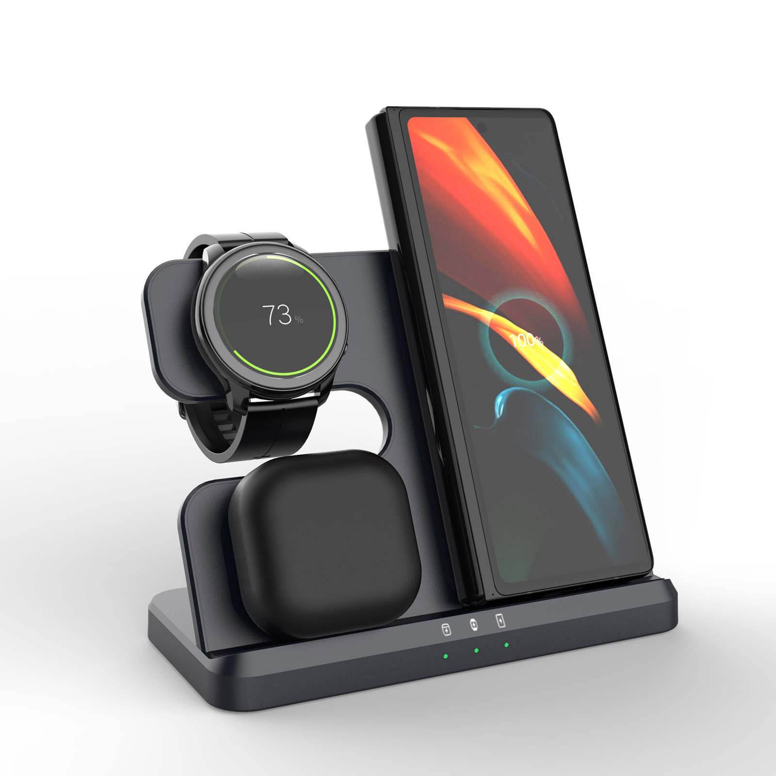 Cargador inalámbrico 3 en 1, b - Smartwatch Ac reseña y precio