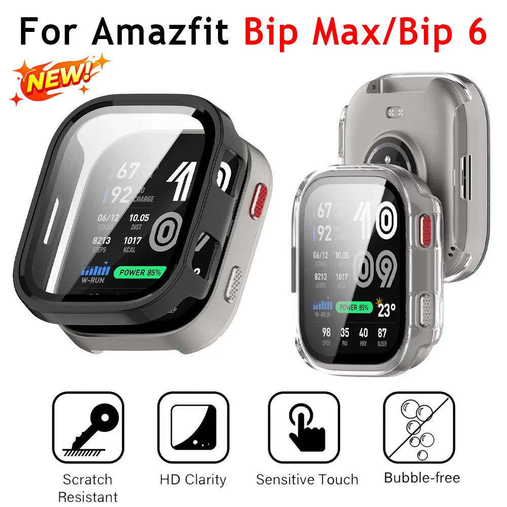 Funda de vidrio HD + PC dura p - Amazfit Smartwatch Accessories reseña y precio