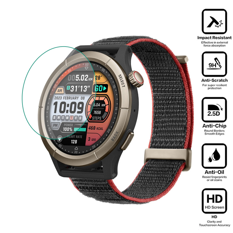 Película protectora transparen - Amazfit Smartwatch Accessories reseña y precio